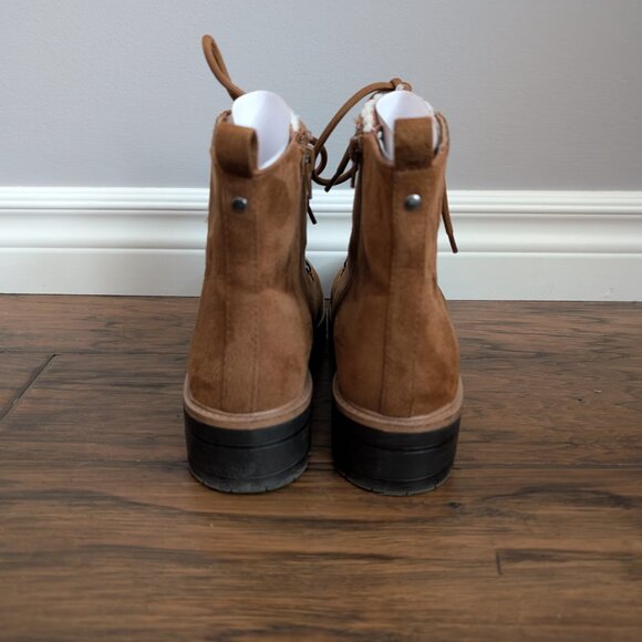 American Eagle Sherpa Lug boots camel tan size 7.5 - Picture 5 of 16